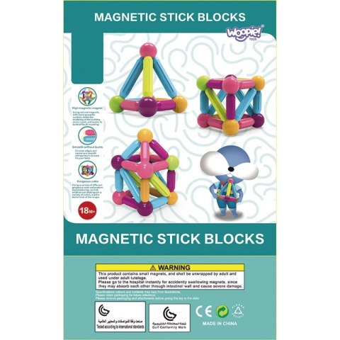 Woopie WOOPIE Magnetyczne Klocki Konstrukcyjne Edukacyjne Duże Grube 28 el. Woopie WOOPIE Magnetyczne Klocki Konstrukcyjne Edukacyjne Duże Grube 28 el.