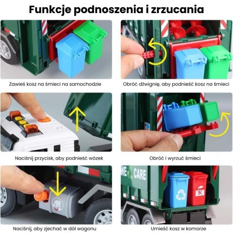 Woopie WOOPIE Śmieciarka Ciężarówka Segregacja Śmieci - skala 1:10 Woopie WOOPIE Śmieciarka Ciężarówka Segregacja Śmieci - skala 1:10