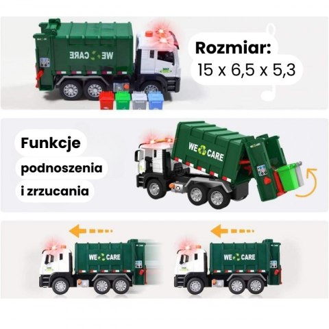 Woopie WOOPIE Śmieciarka Ciężarówka Segregacja Śmieci - skala 1:10 Woopie WOOPIE Śmieciarka Ciężarówka Segregacja Śmieci - skala 1:10