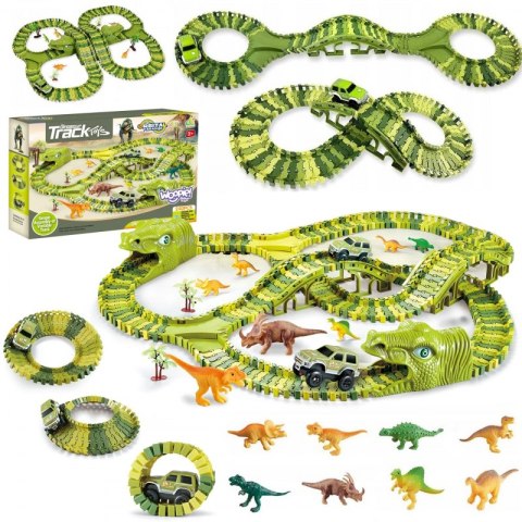 Woopie WOOPIE Tor Samochodowy XXL Dinozaury 240 el.