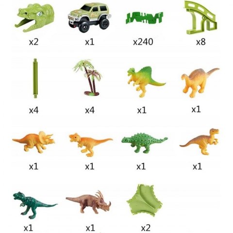 Woopie WOOPIE Tor Samochodowy XXL Dinozaury 240 el. Woopie WOOPIE Tor Samochodowy XXL Dinozaury 240 el.
