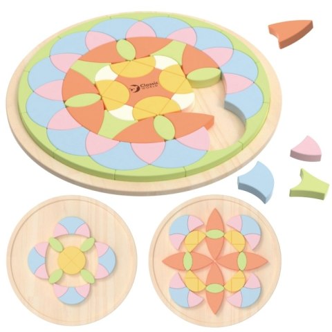 Classic World CLASSIC WORLD Pastelowa Mandala Układanka Montessori Mozaika Kwiaty Classic World CLASSIC WORLD Pastelowa Mandala Układanka Montessori Mozaika Kwiaty