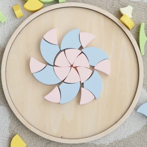 Classic World CLASSIC WORLD Pastelowa Mandala Układanka Montessori Mozaika Kwiaty Classic World CLASSIC WORLD Pastelowa Mandala Układanka Montessori Mozaika Kwiaty