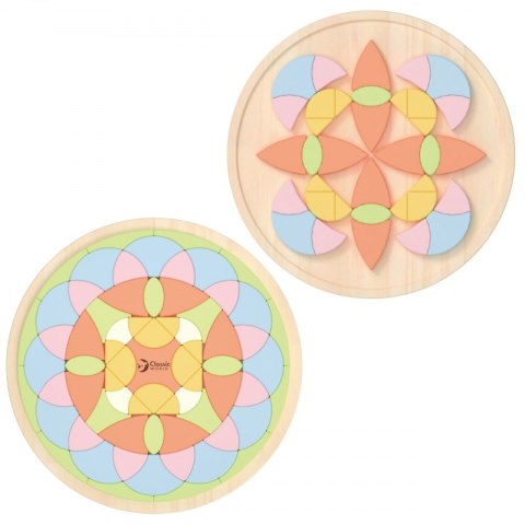 Classic World CLASSIC WORLD Pastelowa Mandala Układanka Montessori Mozaika Kwiaty Classic World CLASSIC WORLD Pastelowa Mandala Układanka Montessori Mozaika Kwiaty