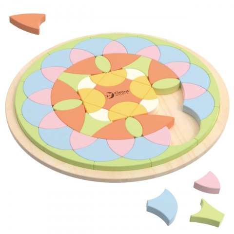 Classic World CLASSIC WORLD Pastelowa Mandala Układanka Montessori Mozaika Kwiaty Classic World CLASSIC WORLD Pastelowa Mandala Układanka Montessori Mozaika Kwiaty