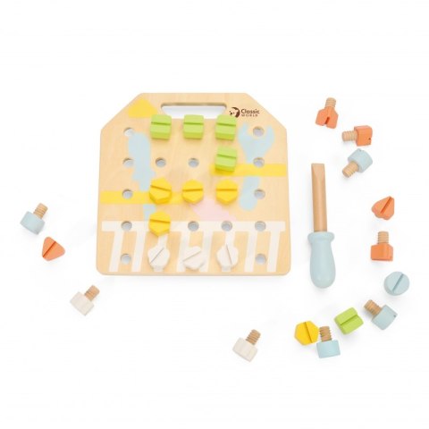 Classic World CLASSIC WORLD Wooden Manipulative Board Logic Puzzle Classic World CLASSIC WORLD Wooden Manipulative Board Logic Puzzle