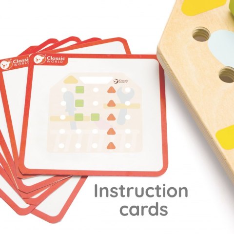 Classic World CLASSIC WORLD Wooden Manipulative Board Logic Puzzle Classic World CLASSIC WORLD Wooden Manipulative Board Logic Puzzle