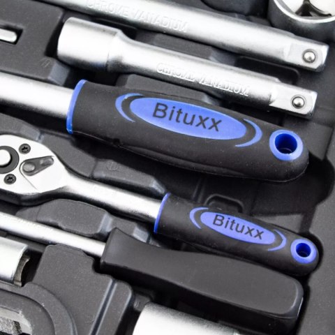 E-hurtownia Zestaw kluczy nasadowych 108 el crv bituxx grzechotki torx w walizce E-hurtownia Zestaw kluczy nasadowych 108 el crv bituxx grzechotki torx w walizce