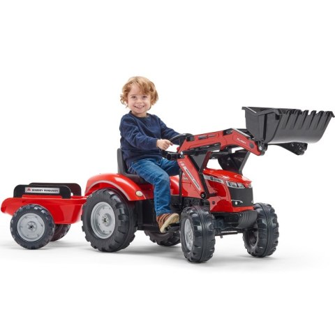 FALK FALK Traktor Massey Ferguson Czerwony na Pedały z Przyczepką od 3 Lat FALK FALK Traktor Massey Ferguson Czerwony na Pedały z Przyczepką od 3 Lat