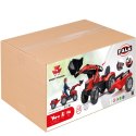FALK FALK Traktor Massey Ferguson Czerwony na Pedały z Przyczepką od 3 Lat