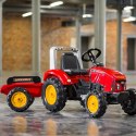 FALK FALK Traktorek Red Supercharger na Pedały z Przyczepką Otwierany od 3 Lat