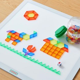 Masterkidz MASTERKIDZ Panel Skrzynia LED Sensoryczna + Klocki Montessori Mozaika 140 el.
