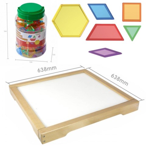 Masterkidz MASTERKIDZ Panel Skrzynia LED Sensoryczna + Klocki Montessori Mozaika 140 el. Masterkidz MASTERKIDZ Panel Skrzynia LED Sensoryczna + Klocki Montessori Mozaika 140 el.
