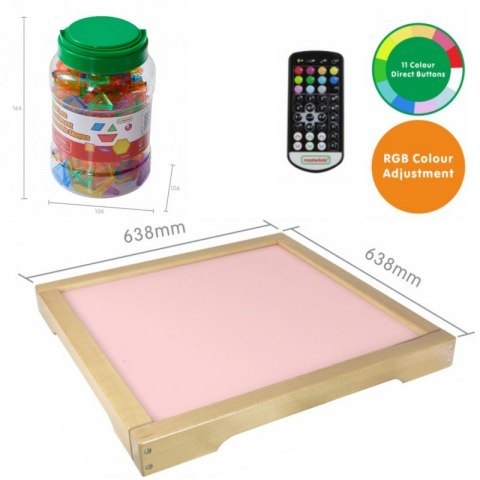Masterkidz MASTERKIDZ Panel Świetlny LED Zmiana kolorów Pilotem + Klocki Montessori Mozaika 140 el. Masterkidz MASTERKIDZ Panel Świetlny LED Zmiana kolorów Pilotem + Klocki Montessori Mozaika 140 el.