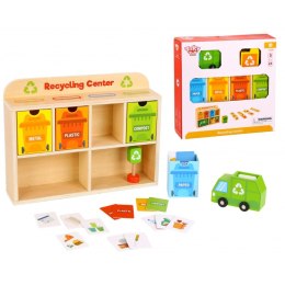Tooky Toy TOOKY TOY Drewniane Centrum Recyklingu Edukacyjny Sorter