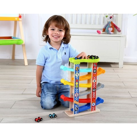Tooky Toy TOOKY TOY Kolorowa Zjeżdżalnia Tor Dla Samochodów Tooky Toy TOOKY TOY Kolorowa Zjeżdżalnia Tor Dla Samochodów