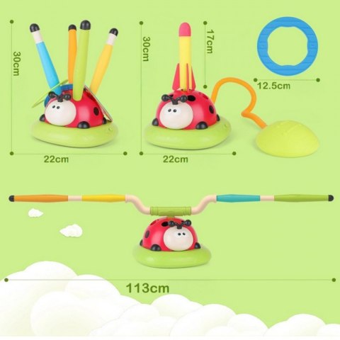 Woopie WOOPIE Gra Zręcznościowa 3w1 Wyrzutnia Rakiet Skakanka Rzut do Celu Biedronka Woopie WOOPIE Gra Zręcznościowa 3w1 Wyrzutnia Rakiet Skakanka Rzut do Celu Biedronka