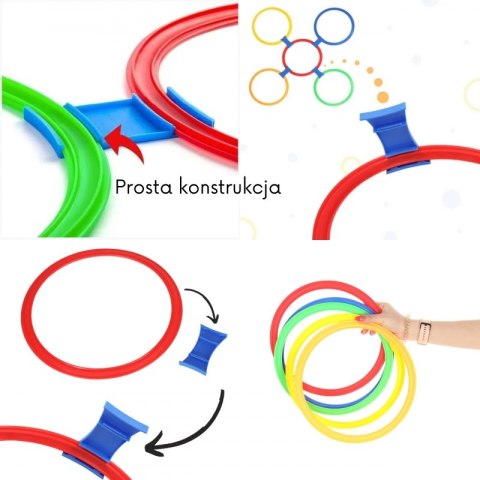 Woopie WOOPIE Gra w Klasy Zestaw do Skakania Pierścienie Obręcze 10 szt Woopie WOOPIE Gra w Klasy Zestaw do Skakania Pierścienie Obręcze 10 szt