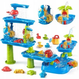 Woopie WOOPIE Ogromny Aquapark Stolik Wodny 6w1 Piaskownica Wodospad Tor Wodny 6-poziomowy Modułowy