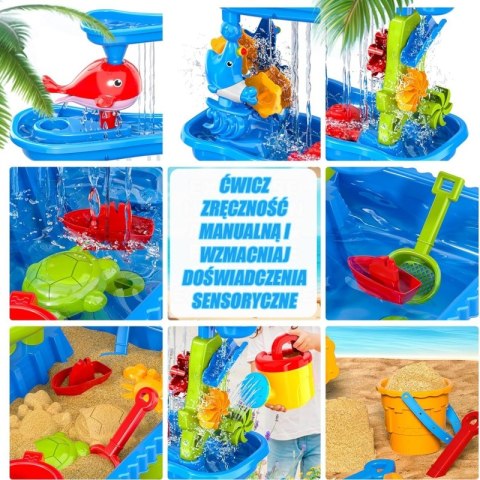 Woopie WOOPIE Ogromny Aquapark Stolik Wodny 6w1 Piaskownica Wodospad Tor Wodny 6-poziomowy Modułowy Woopie WOOPIE Ogromny Aquapark Stolik Wodny 6w1 Piaskownica Wodospad Tor Wodny 6-poziomowy Modułowy