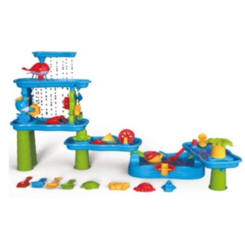 Woopie WOOPIE Ogromny Aquapark Stolik Wodny 6w1 Piaskownica Wodospad Tor Wodny 6-poziomowy Modułowy Woopie WOOPIE Ogromny Aquapark Stolik Wodny 6w1 Piaskownica Wodospad Tor Wodny 6-poziomowy Modułowy