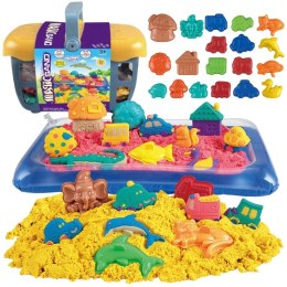 Woopie WOOPIE Piasek Kinetyczny 0,8 kg Zestaw w Koszyku z Foremkami + /