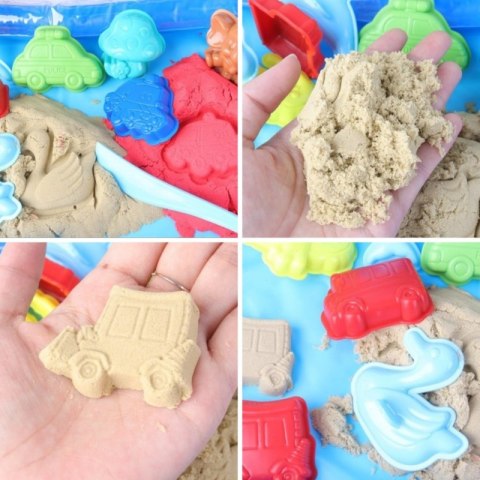 Woopie WOOPIE Piasek Kinetyczny 0,8 kg Zestaw w Koszyku z Foremkami + / Woopie WOOPIE Piasek Kinetyczny 0,8 kg Zestaw w Koszyku z Foremkami + /