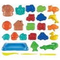 Woopie WOOPIE Piasek Kinetyczny 0,8 kg Zestaw w Koszyku z Foremkami + /