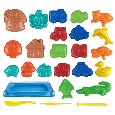 Woopie WOOPIE Piasek Kinetyczny 0,8 kg Zestaw w Koszyku z Foremkami + / Woopie WOOPIE Piasek Kinetyczny 0,8 kg Zestaw w Koszyku z Foremkami + /