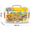 Woopie WOOPIE Piasek Kinetyczny 1,5 kg Zestaw XXL Plac Budowy Stolik z Foremkami i Pojazdami