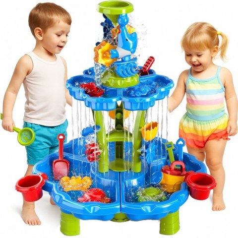 Woopie WOOPIE Stolik Wodny 2w1 Piaskownica Fontanna XXL Aquapark z Delfinem