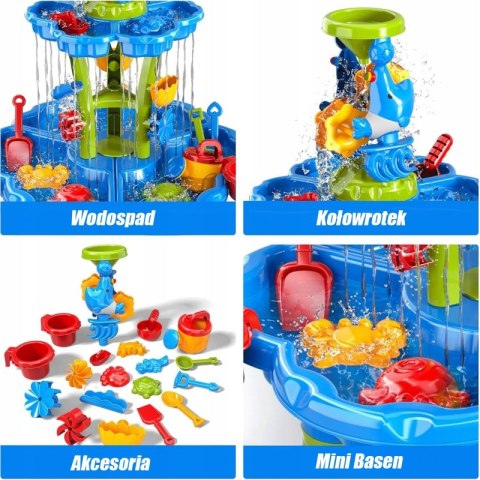Woopie WOOPIE Stolik Wodny 2w1 Piaskownica Fontanna XXL Aquapark z Delfinem Woopie WOOPIE Stolik Wodny 2w1 Piaskownica Fontanna XXL Aquapark z Delfinem