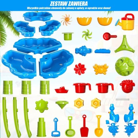 Woopie WOOPIE Stolik Wodny 2w1 Piaskownica Fontanna XXL Aquapark z Delfinem Woopie WOOPIE Stolik Wodny 2w1 Piaskownica Fontanna XXL Aquapark z Delfinem