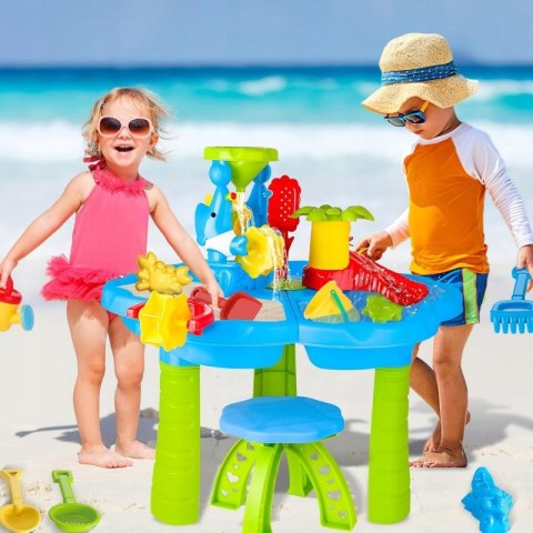 Woopie WOOPIE Stolik Wodny 2w1 Piaskownica z Krzesełkiem Aquapark z Delfinem Woopie WOOPIE Stolik Wodny 2w1 Piaskownica z Krzesełkiem Aquapark z Delfinem