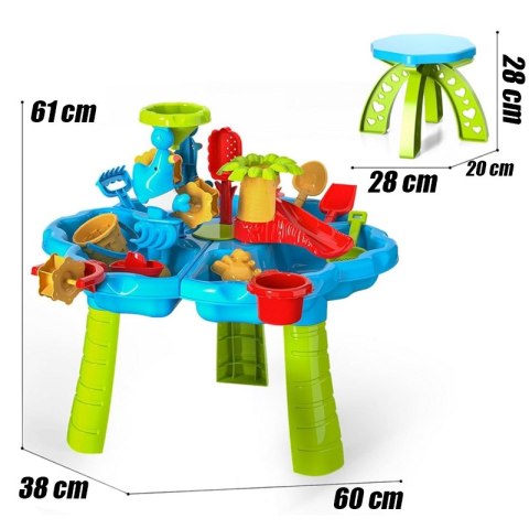 Woopie WOOPIE Stolik Wodny 2w1 Piaskownica z Krzesełkiem Aquapark z Delfinem Woopie WOOPIE Stolik Wodny 2w1 Piaskownica z Krzesełkiem Aquapark z Delfinem