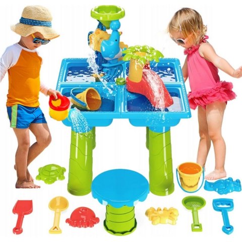 Woopie WOOPIE Stolik Wodny 2w1 Piaskownica z Krzesełkiem XL Aquapark 4-Baseny 13 akc. Woopie WOOPIE Stolik Wodny 2w1 Piaskownica z Krzesełkiem XL Aquapark 4-Baseny 13 akc.