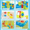 Woopie WOOPIE Stolik Wodny 2w1 Piaskownica z Krzesełkiem XL Aquapark 4-Baseny 13 akc.