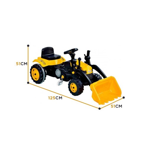 Woopie WOOPIE Traktor Na Pedały Farmer MaxTrac Classic Łyżka Spychacz