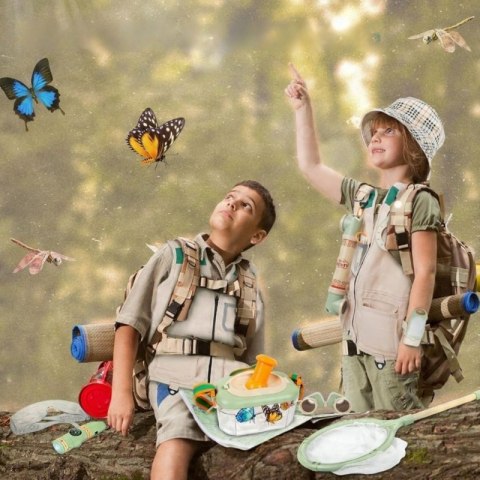 Woopie WOOPIE Zestaw Małego Odkrywcy Lornetka Kompas Siatka Na Owady Motyle Latarka