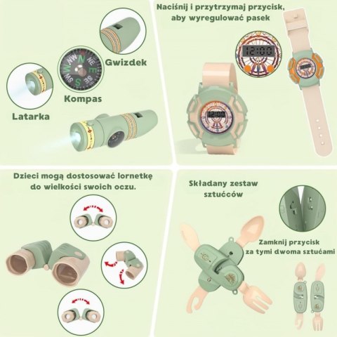 Woopie WOOPIE Zestaw Małego Odkrywcy Namiot Kempingowy XXL na Biwak 15 el.