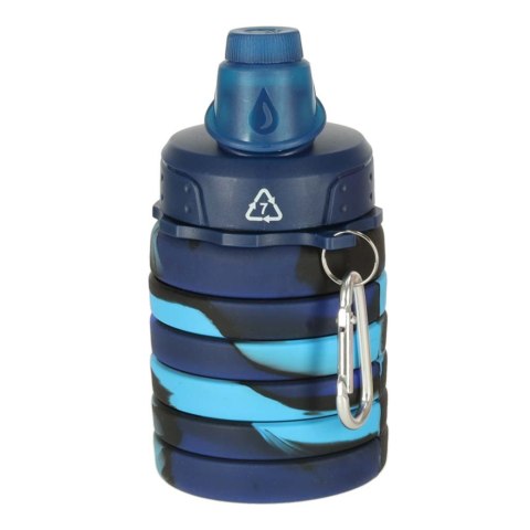 Butelka na wodę bidon silikonowy składany z uchwytem BPA FREE 500ml niebieski Kik Sp. z o. o. Sp. k. Butelka na wodę bidon silikonowy składany z uchwytem BPA FREE 500ml niebieski Kik Sp. z o. o. Sp. k.