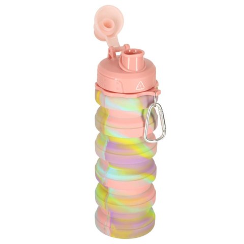 Butelka na wodę bidon silikonowy składany z uchwytem BPA FREE 500ml tęczowy Kik Sp. z o. o. Sp. k. Butelka na wodę bidon silikonowy składany z uchwytem BPA FREE 500ml tęczowy Kik Sp. z o. o. Sp. k.