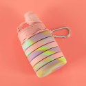 Butelka na wodę bidon silikonowy składany z uchwytem BPA FREE 500ml tęczowy Kik Sp. z o. o. Sp. k.