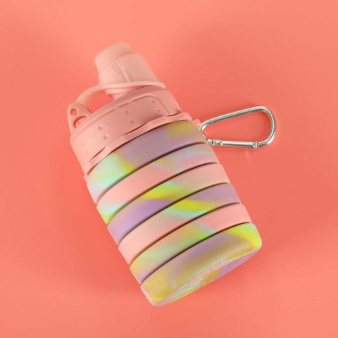 Butelka na wodę bidon silikonowy składany z uchwytem BPA FREE 500ml tęczowy Kik Sp. z o. o. Sp. k. Butelka na wodę bidon silikonowy składany z uchwytem BPA FREE 500ml tęczowy Kik Sp. z o. o. Sp. k.