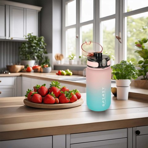 Butelka na wodę bidon z ustnikiem sportowy BPA FREE 600ml różowo-niebieski Kik Sp. z o. o. Sp. k. Butelka na wodę bidon z ustnikiem sportowy BPA FREE 600ml różowo-niebieski Kik Sp. z o. o. Sp. k.