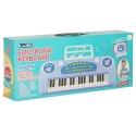 Keyboard dla dzieci pianinko interaktywne organki 37 klawiszy mikrofon statyw niebieskie Kik Sp. z o. o. Sp. k.