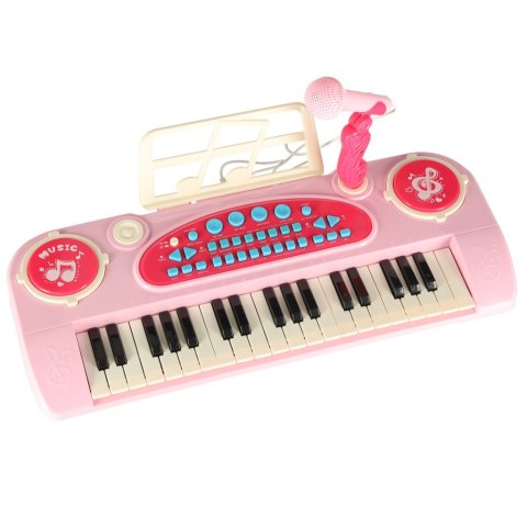 Keyboard dla dzieci pianinko interaktywne organki 37 klawiszy mikrofon statyw różowe Kik Sp. z o. o. Sp. k. Keyboard dla dzieci pianinko interaktywne organki 37 klawiszy mikrofon statyw różowe Kik Sp. z o. o. Sp. k.