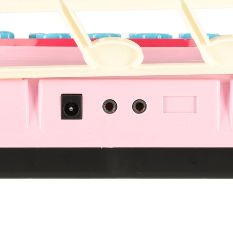 Keyboard dla dzieci pianinko interaktywne organki 37 klawiszy mikrofon statyw różowe Kik Sp. z o. o. Sp. k. Keyboard dla dzieci pianinko interaktywne organki 37 klawiszy mikrofon statyw różowe Kik Sp. z o. o. Sp. k.