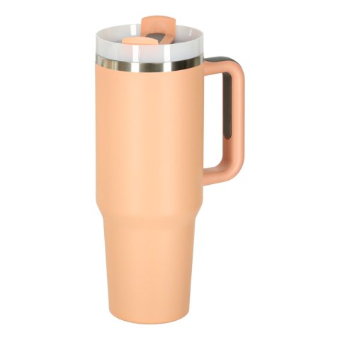 Kubek termiczny ze słomką i uchwytem termos 1200ml róż pudrowy Kik Sp. z o. o. Sp. k. Kubek termiczny ze słomką i uchwytem termos 1200ml róż pudrowy Kik Sp. z o. o. Sp. k.