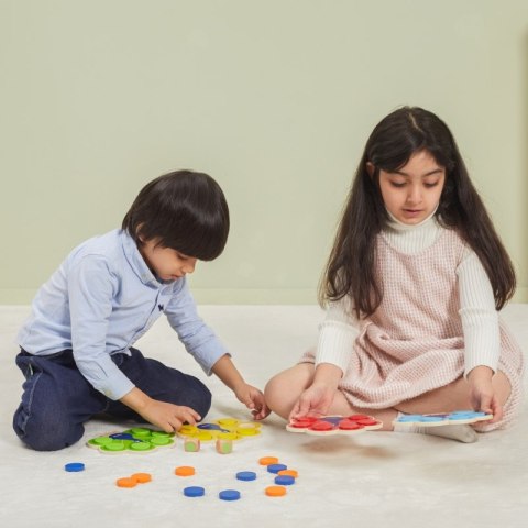 Viga Toys VIGA Drewniana Gra Dopasuj Kolory Pawi Ogon Montessori + Karty Viga Toys VIGA Drewniana Gra Dopasuj Kolory Pawi Ogon Montessori + Karty